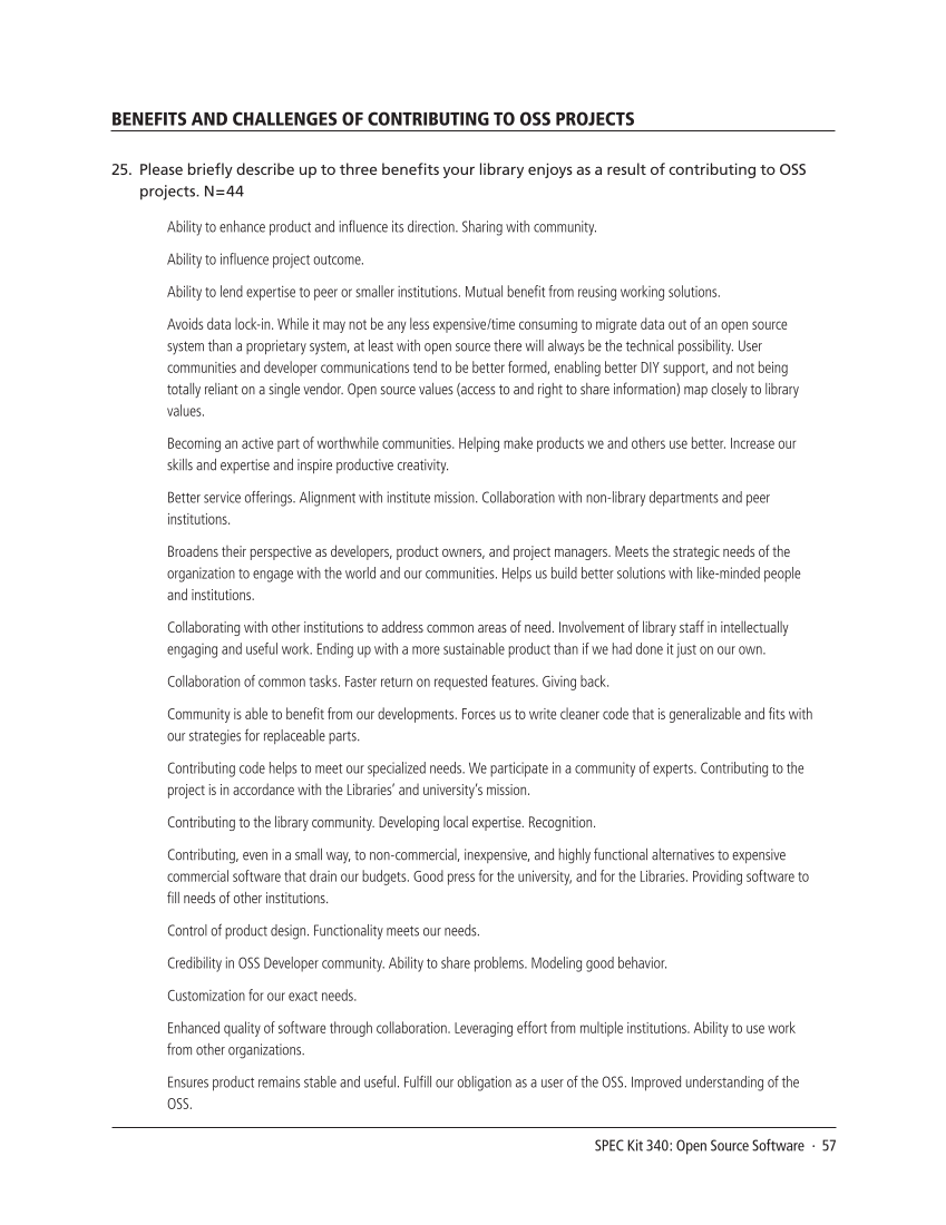 SPEC Kit 340: Open Source Software (July 2014) page 57