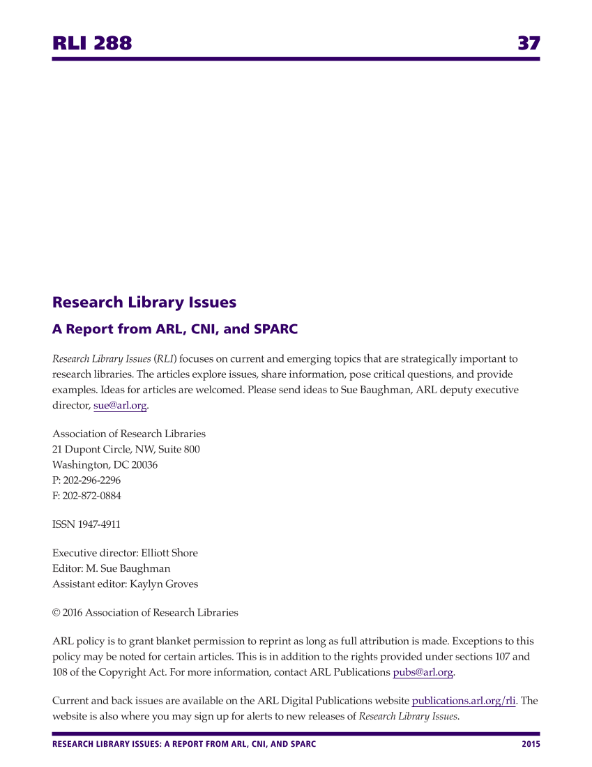 Research Library Issues, no. 288 (2016) page 37