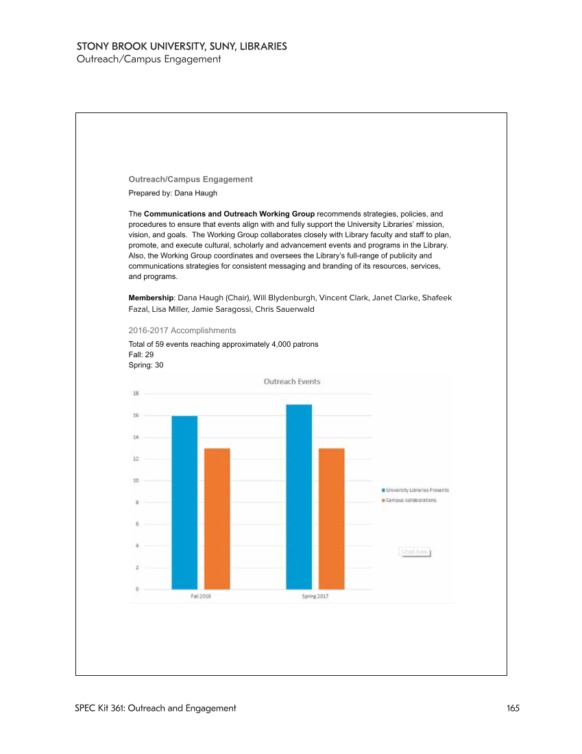 SPEC Kit 361: Outreach and Engagement (November 2018) page 165