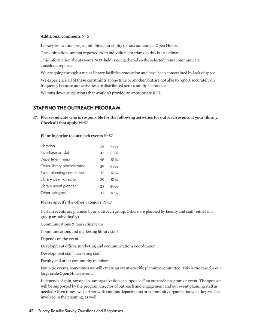 SPEC Kit 361: Outreach and Engagement (November 2018) page 42