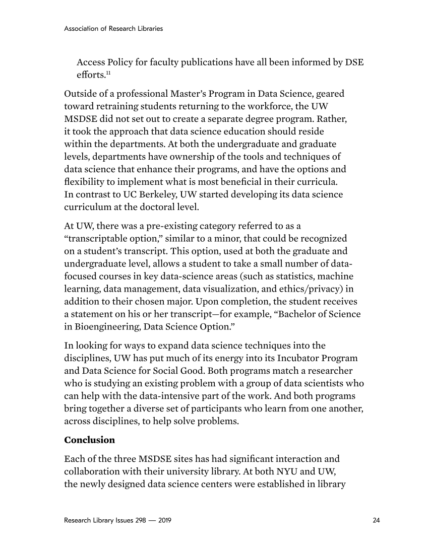 Research Library Issues, no. 298 (2019): The Data Science Revolution page 24