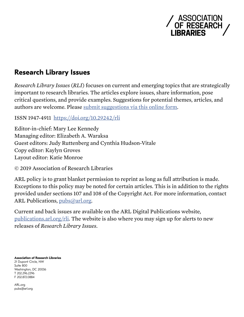 Research Library Issues, no. 298 (2019): The Data Science Revolution page 46