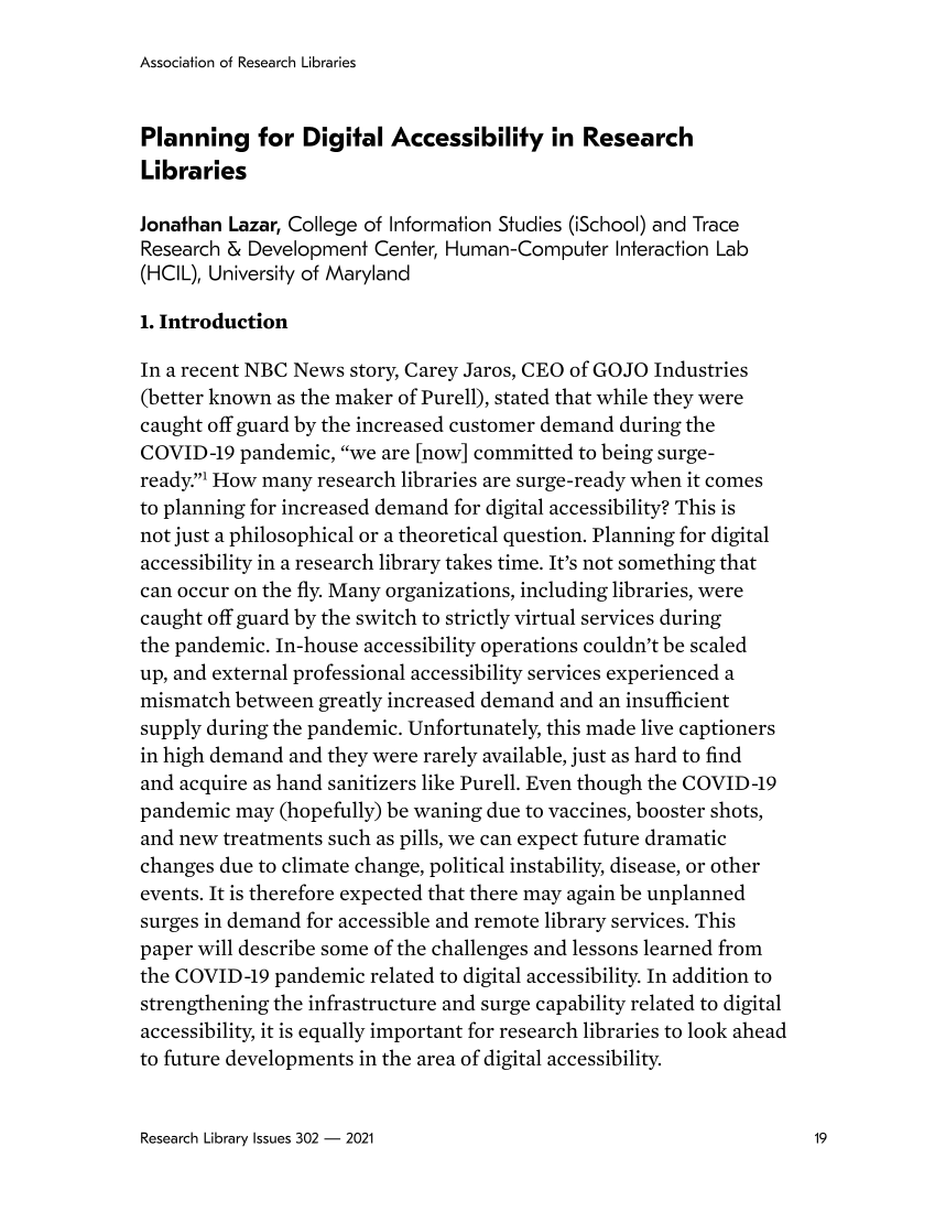 Research Library Issues, no. 302 (2021): Sustaining Open Content and Infrastructure page 19