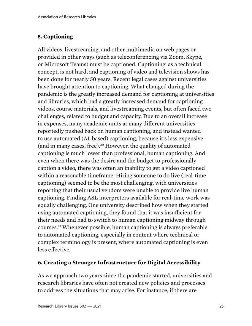Research Library Issues, no. 302 (2021): Sustaining Open Content and Infrastructure page 25