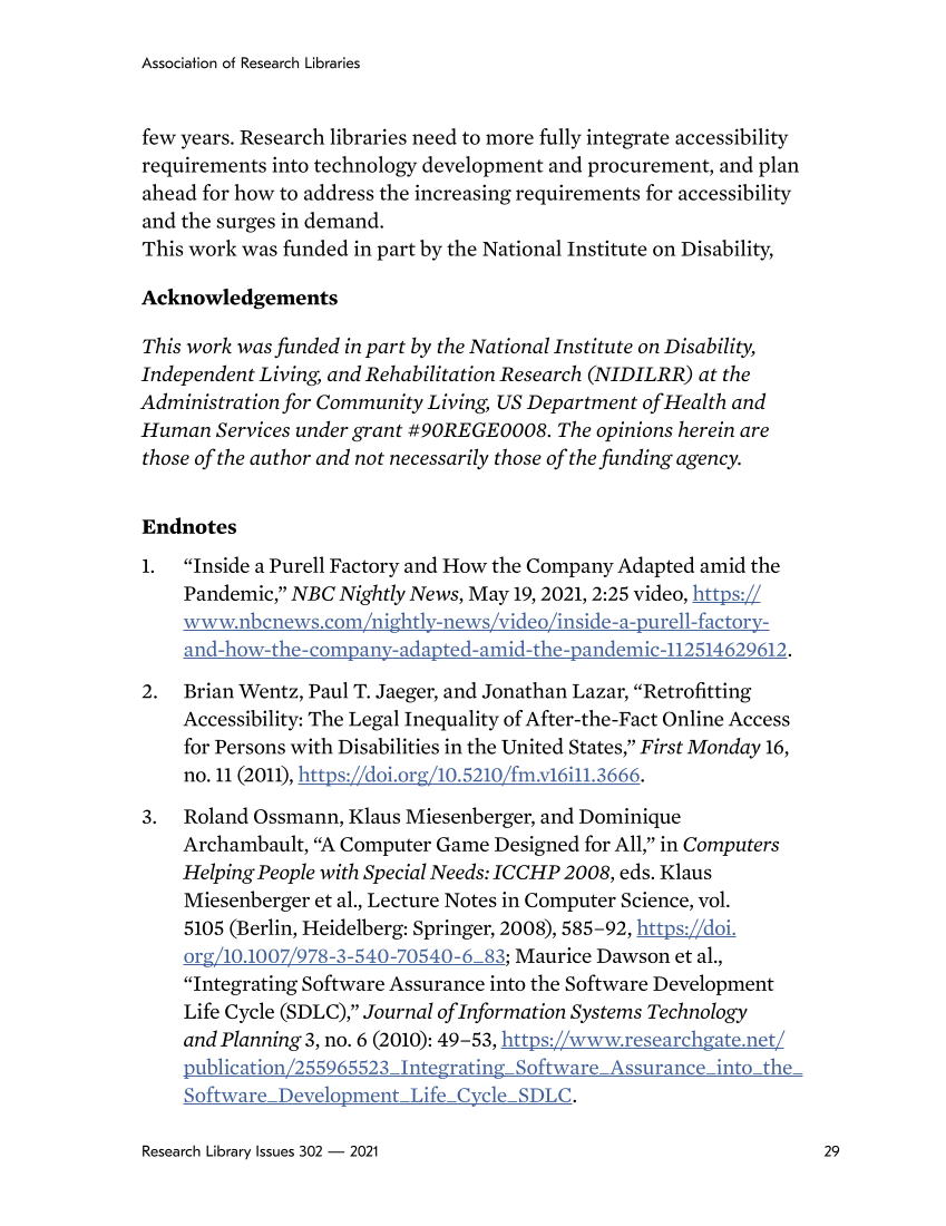 Research Library Issues, no. 302 (2021): Sustaining Open Content and Infrastructure page 29