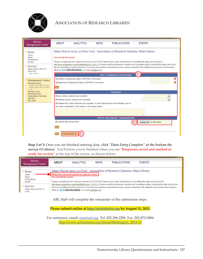 ARL Annual Salary Survey 2012–2013 page 137