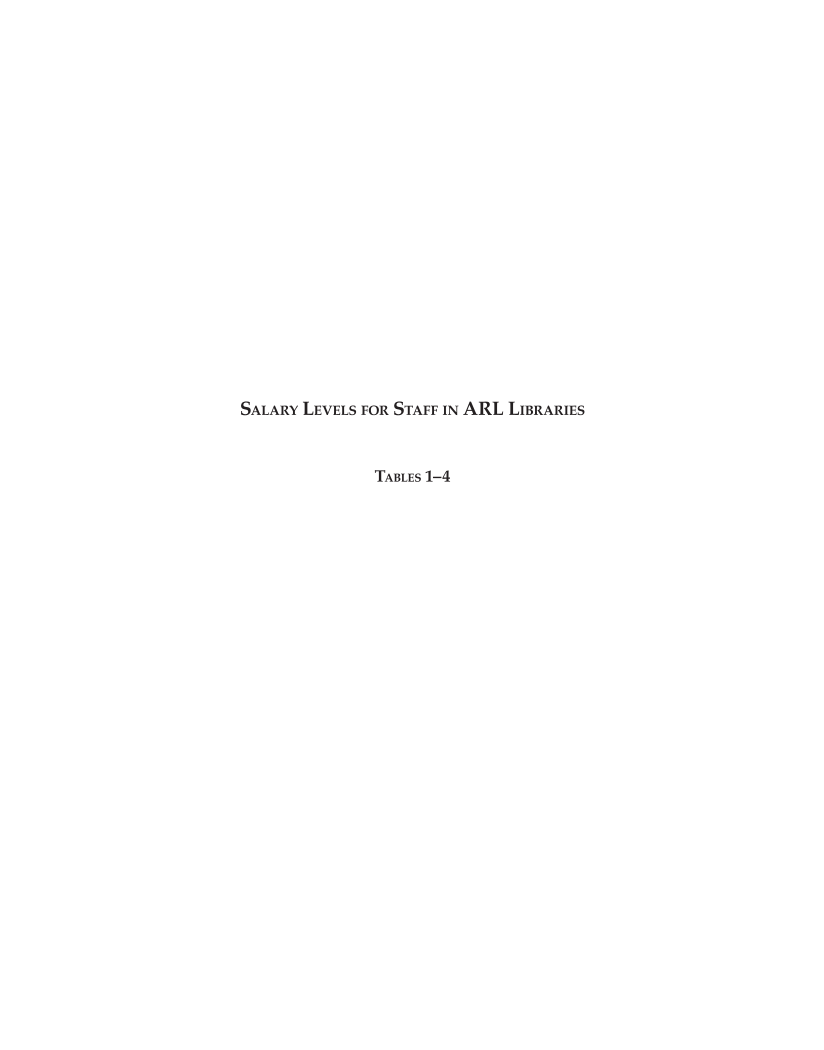 ARL Annual Salary Survey 2012–2013 page 21