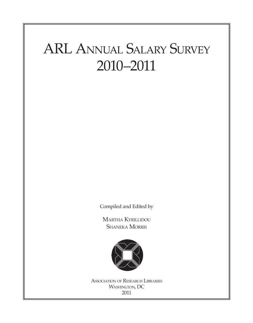 ARL Annual Salary Survey 2010-2011 page