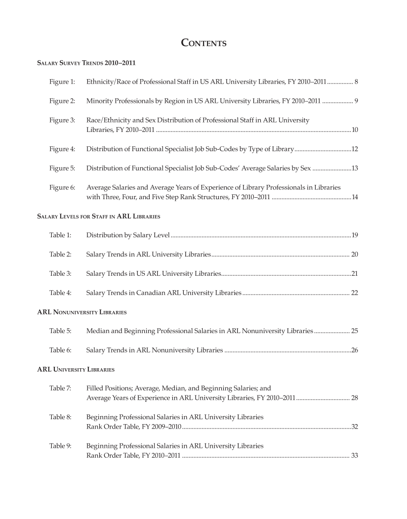 ARL Annual Salary Survey 2010-2011 page 3