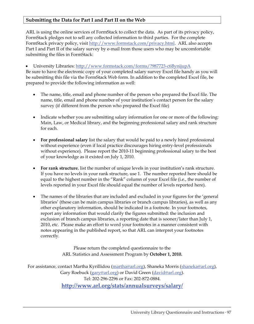ARL Annual Salary Survey 2010-2011 page 97