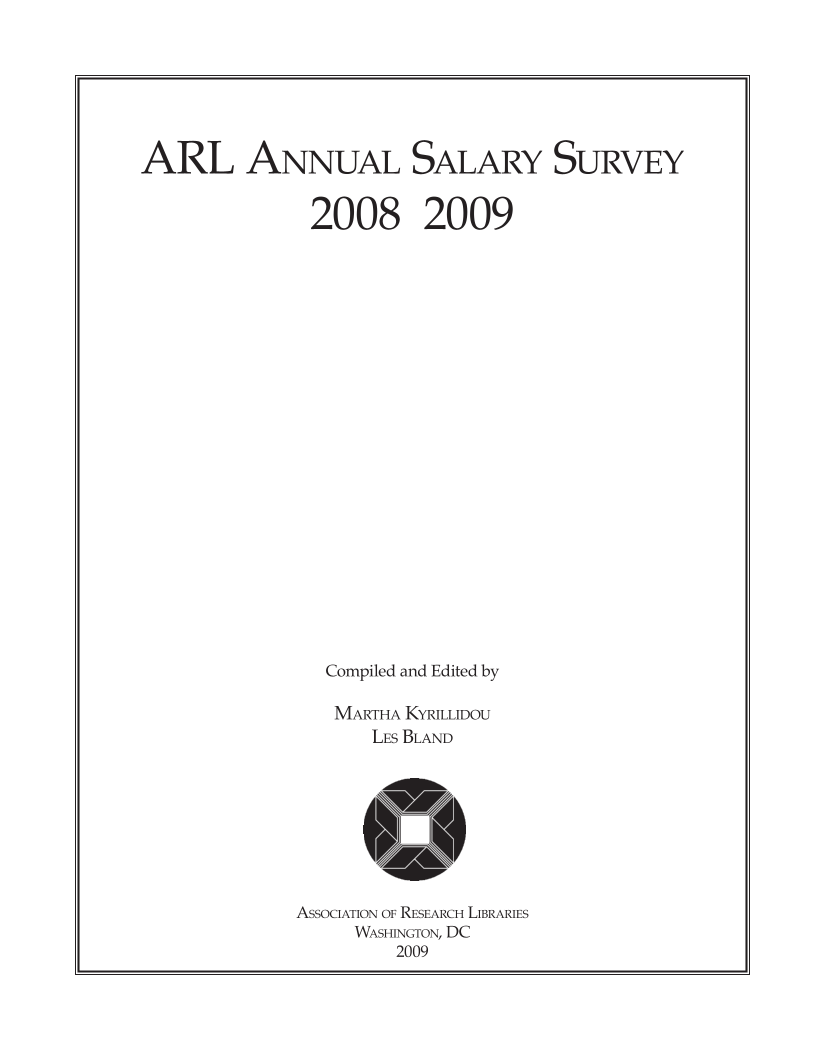 ARL Annual Salary Survey 2008–2009 page