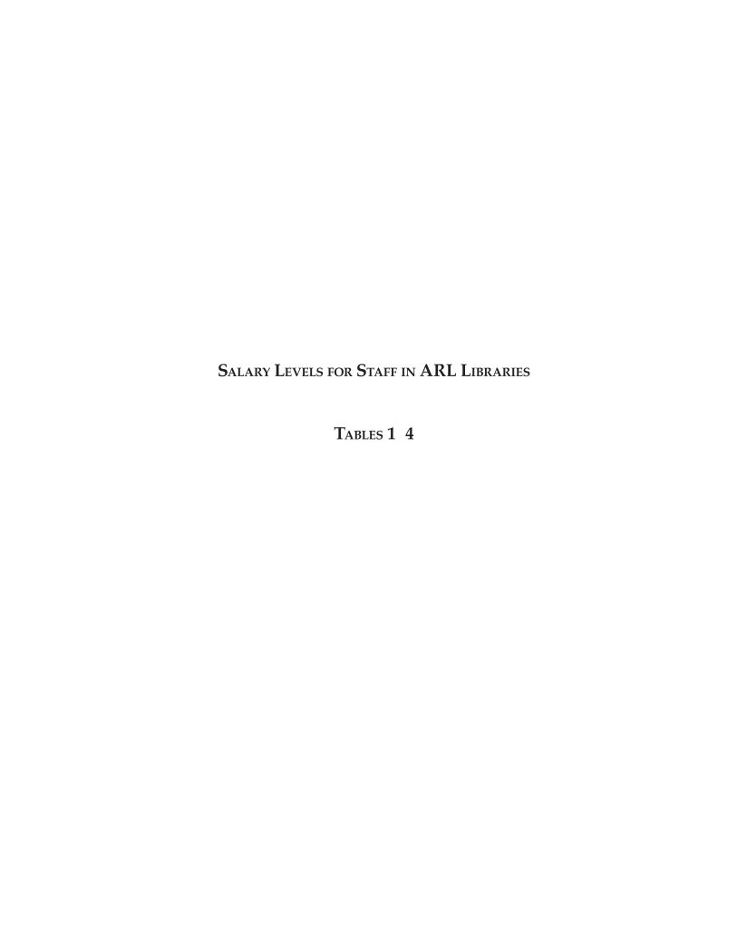 ARL Annual Salary Survey 2008–2009 page 17