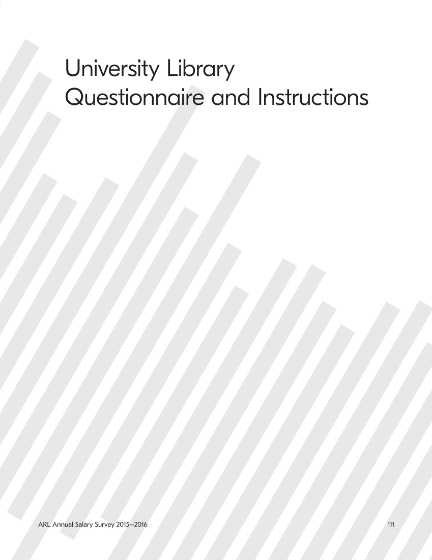 ARL Annual Salary Survey 2015–2016 page 111