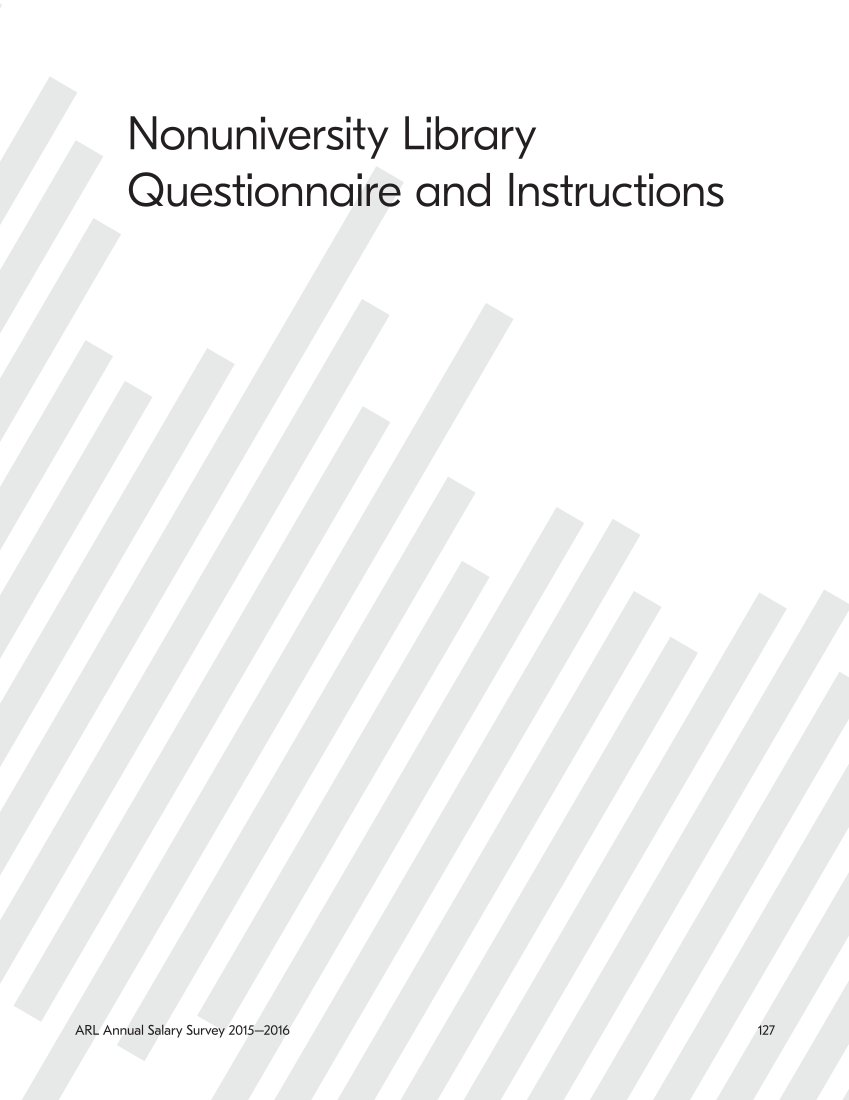 ARL Annual Salary Survey 2015–2016 page 127