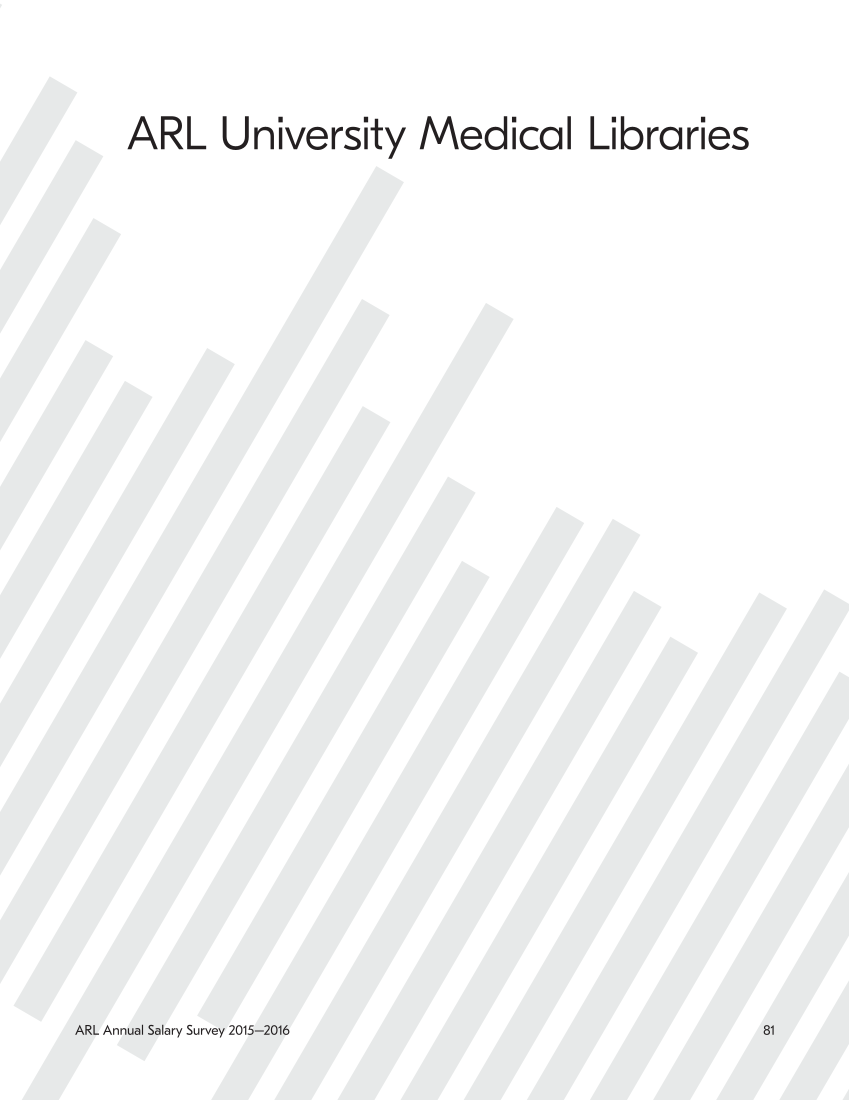 ARL Annual Salary Survey 2015–2016 page 81