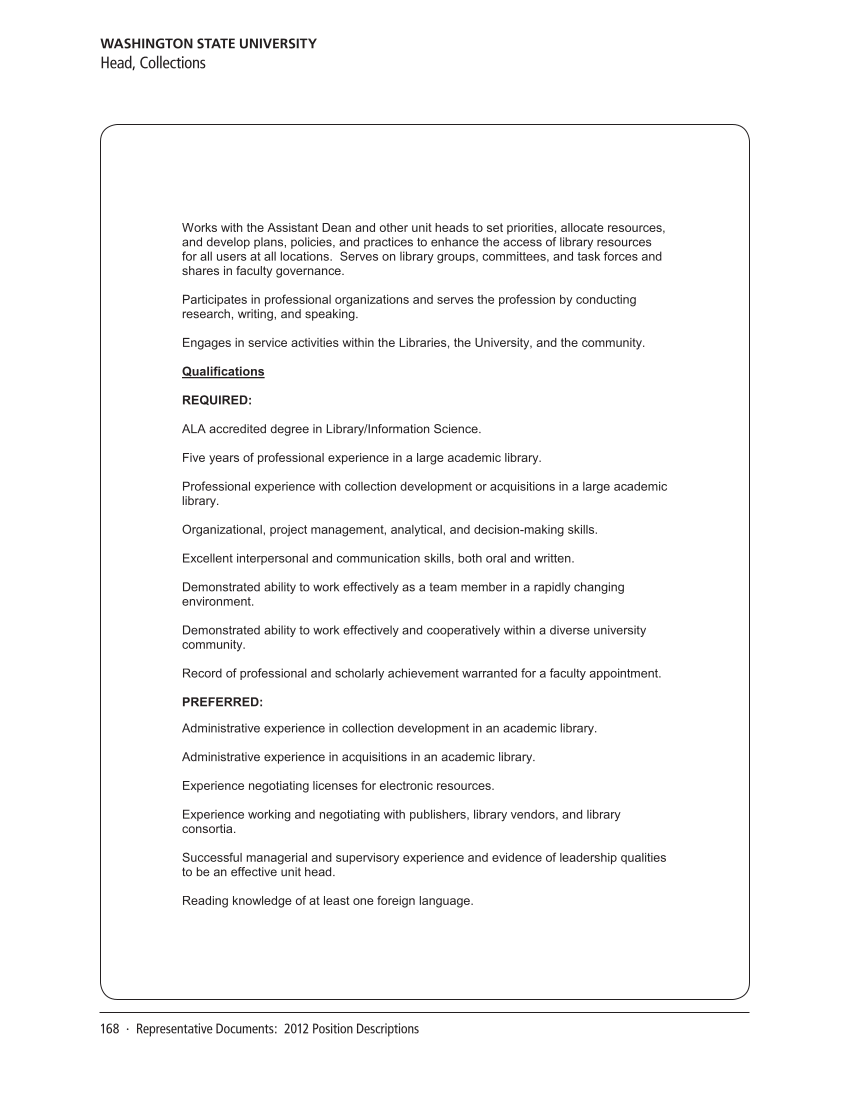 SPEC Kit 331: Changing Role of Senior Administrators (October 2012) page 168