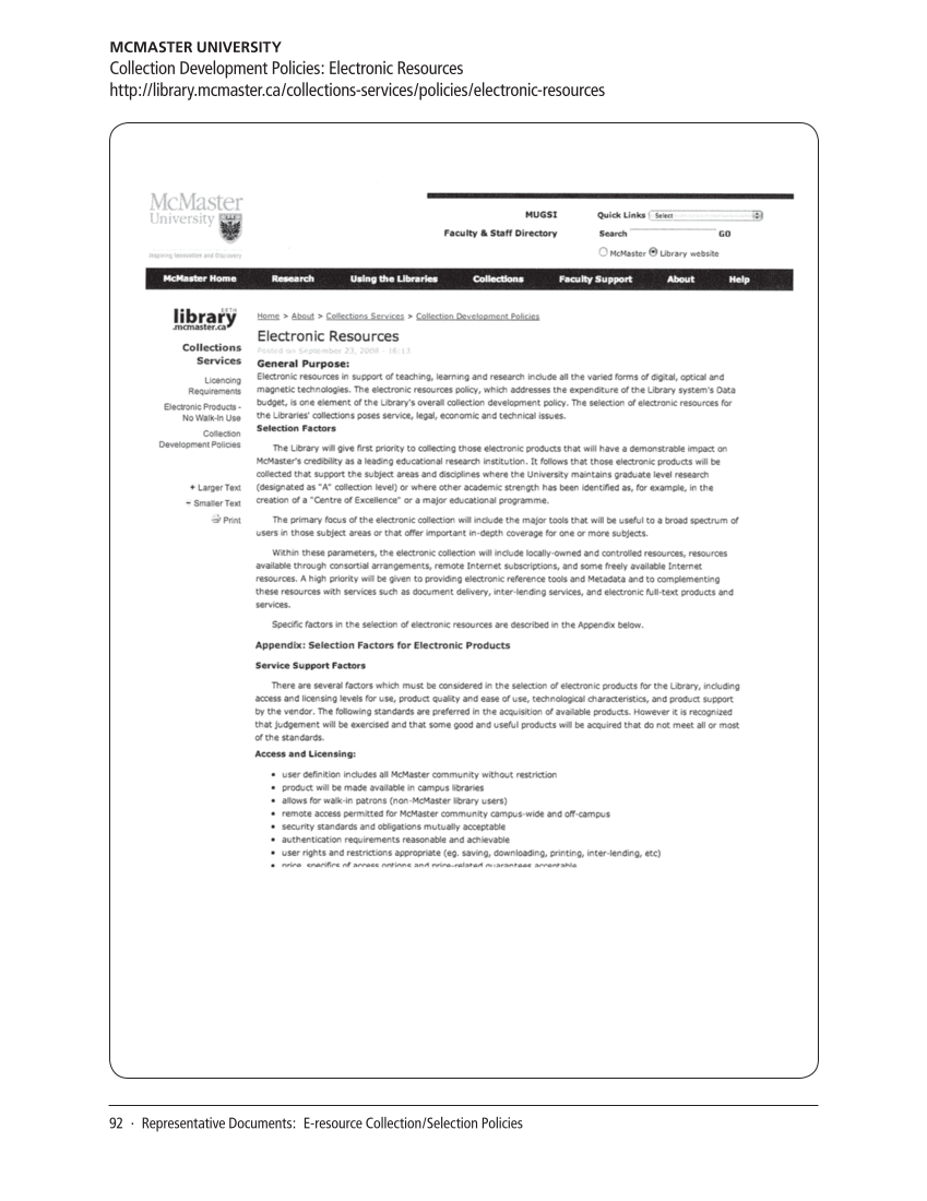 SPEC Kit 316: Evaluating E-resources (July 2010) page 92