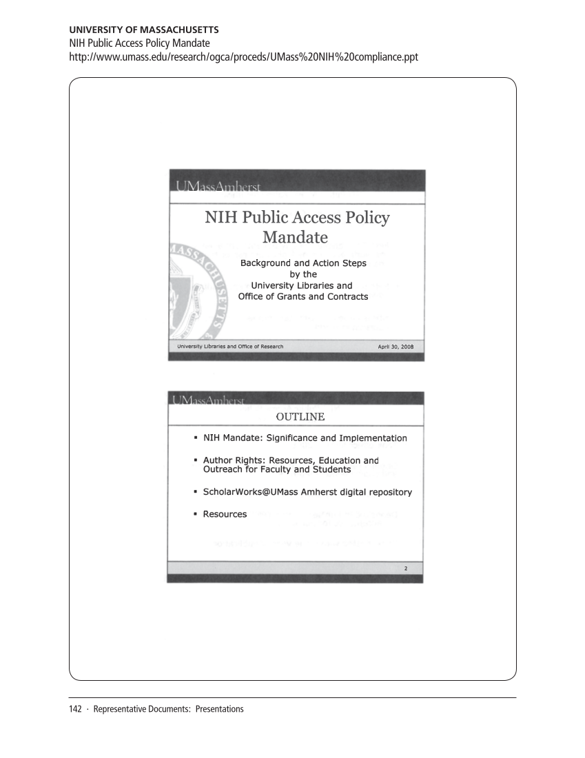 SPEC Kit 311: Public Access Policies (August 2009) page 142