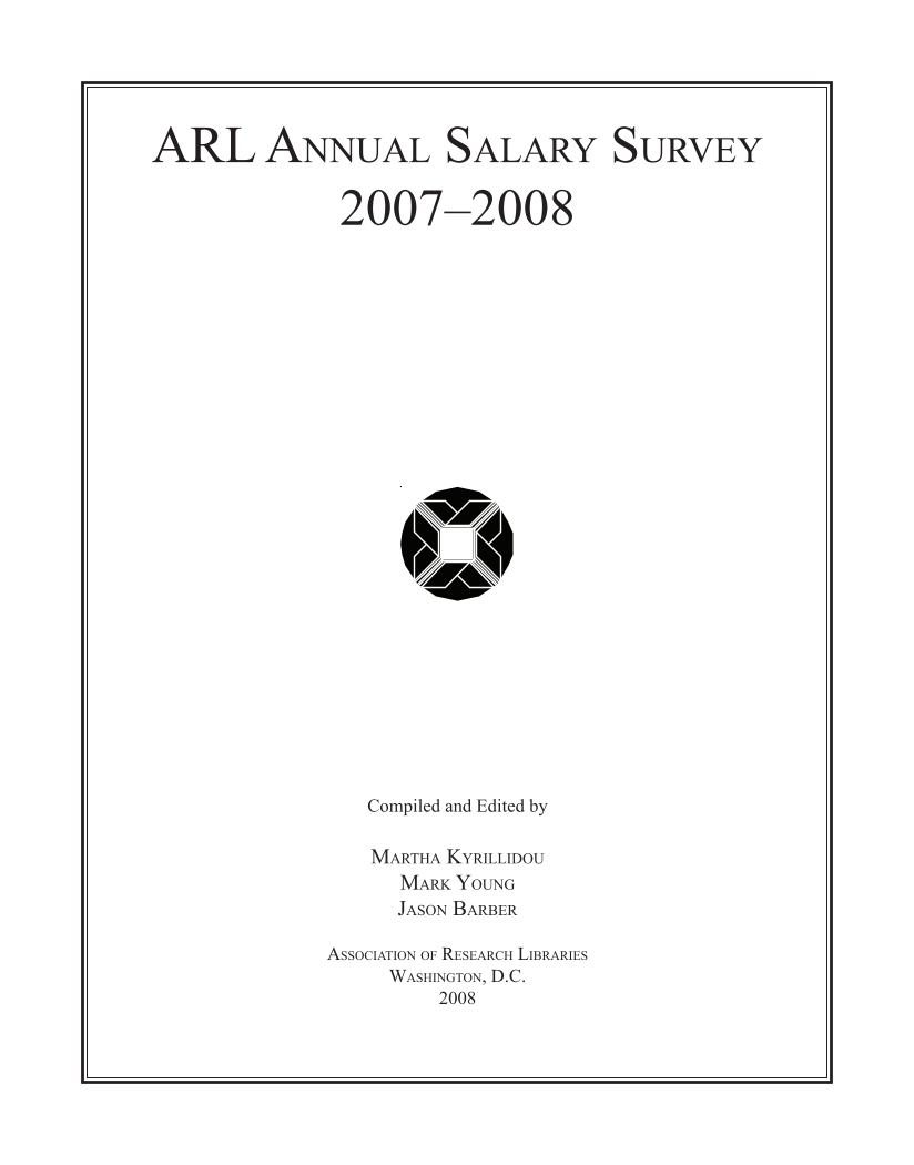 ARL Annual Salary Survey 2007–2008 page