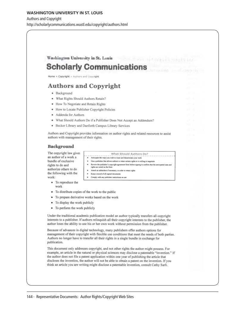 SPEC Kit 310: Author Addenda (July 2009) page 144