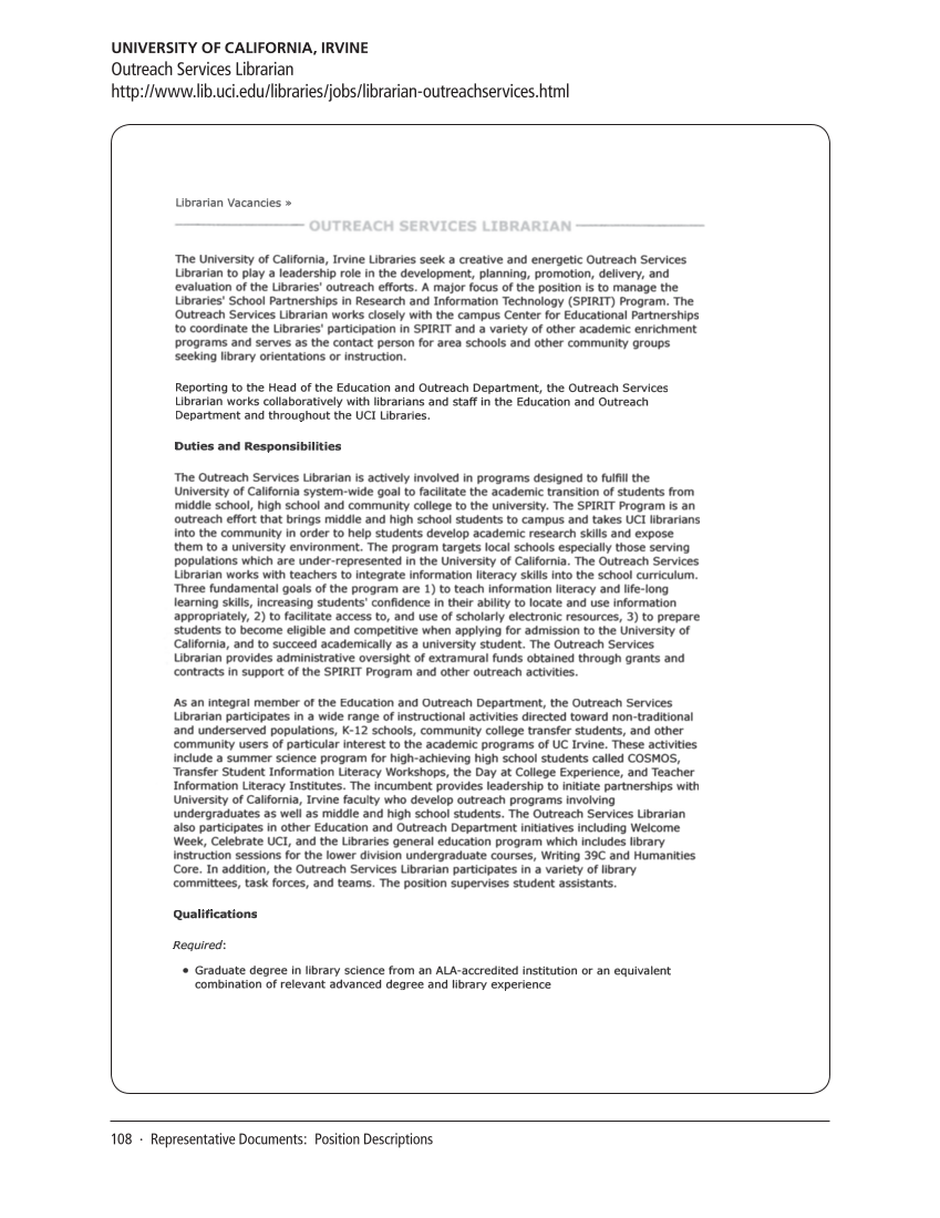 SPEC Kit 312: Public Engagement (September 2009) page 108