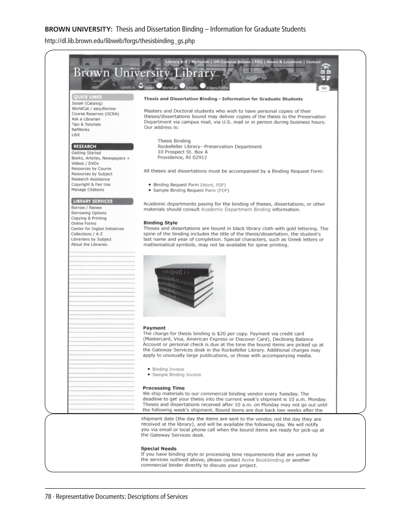 SPEC Kit 308: Graduate Student and Faculty Spaces and Services (November 2008) page 78