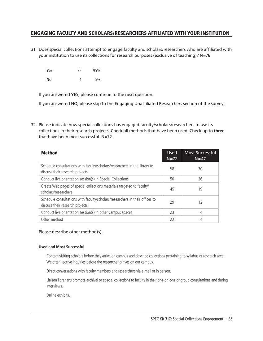 SPEC Kit 317: Special Collections Engagement (August 2010) page 85