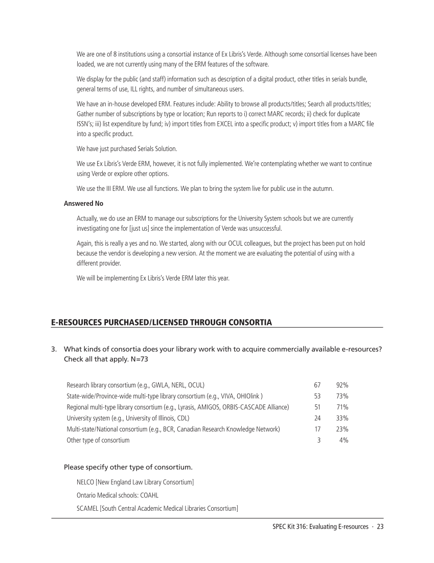 SPEC Kit 316: Evaluating E-resources (July 2010) page 23