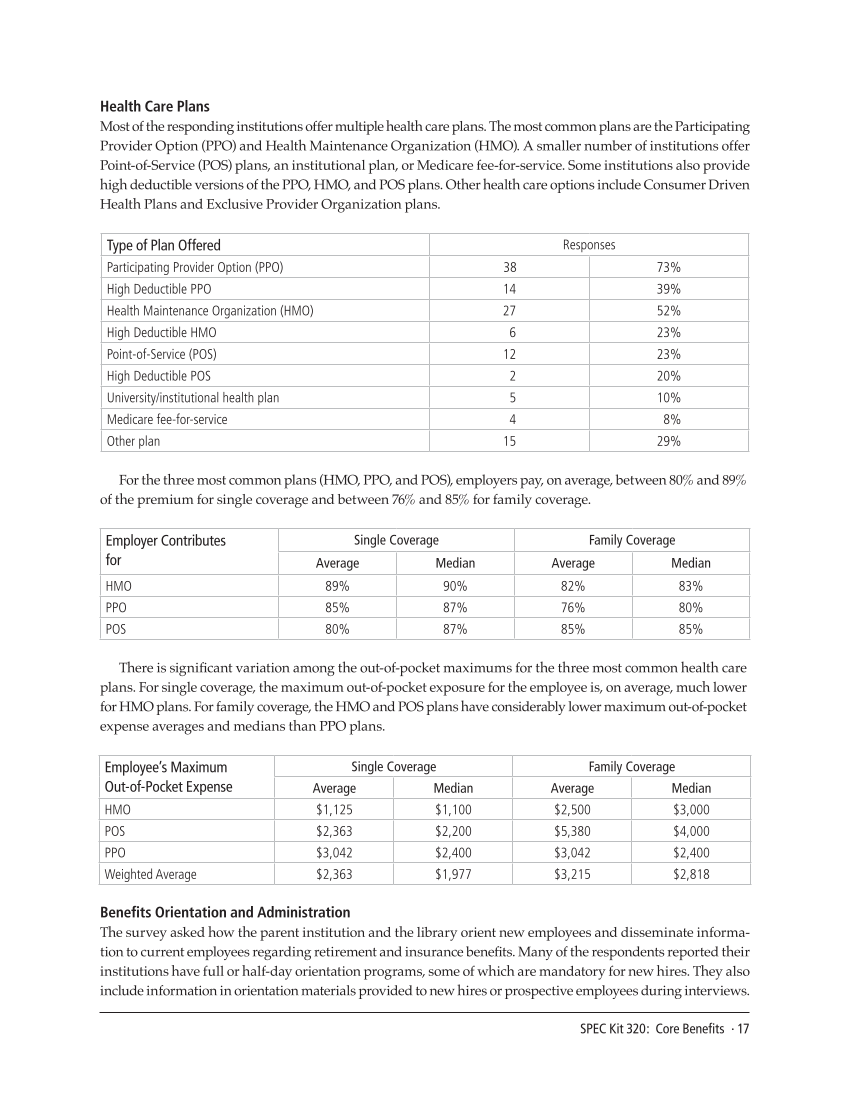 SPEC Kit 320: Core Benefits (November 2010) page 17