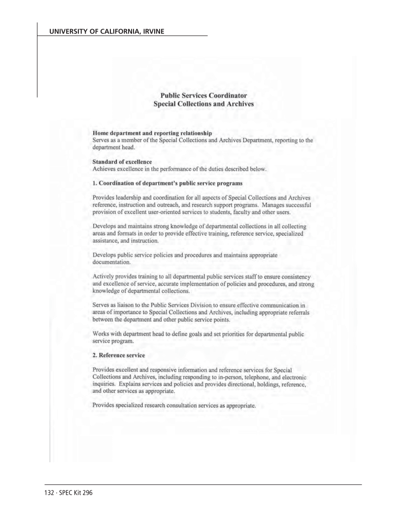 SPEC Kit 296: Public Services in Special Collections (November 2006) page 132