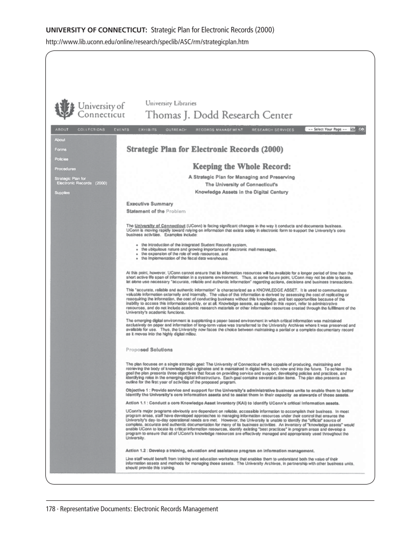 SPEC Kit 305: Records Management (August 2008) page 178