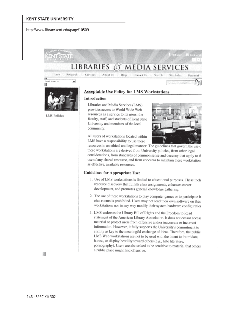 SPEC Kit 302: Managing Public Computing (November 2007) page 146