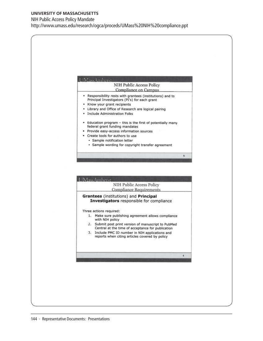 SPEC Kit 311: Public Access Policies (August 2009) page 144