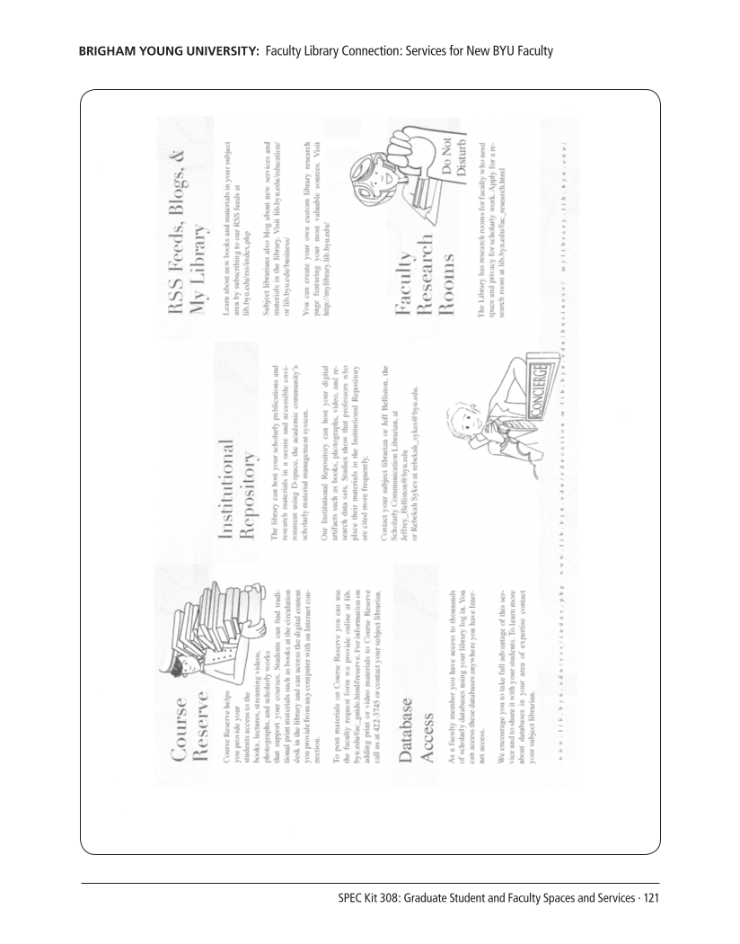 SPEC Kit 308: Graduate Student and Faculty Spaces and Services (November 2008) page 121