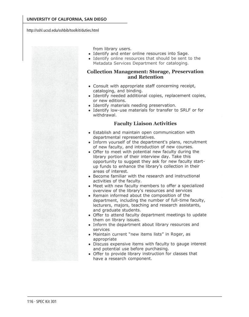 SPEC Kit 301: Liaison Services (October 2007) page 116