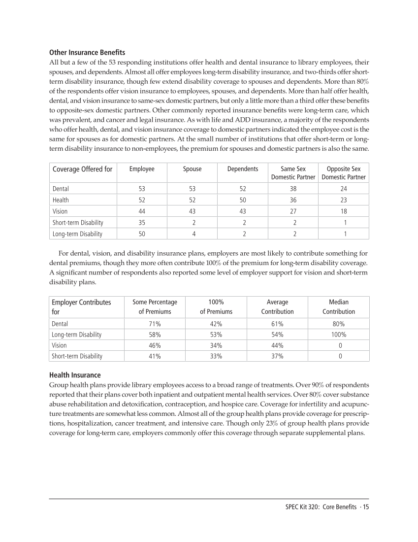 SPEC Kit 320: Core Benefits (November 2010) page 15