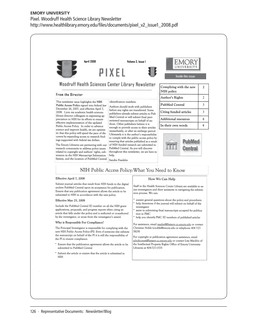 SPEC Kit 311: Public Access Policies (August 2009) page 126