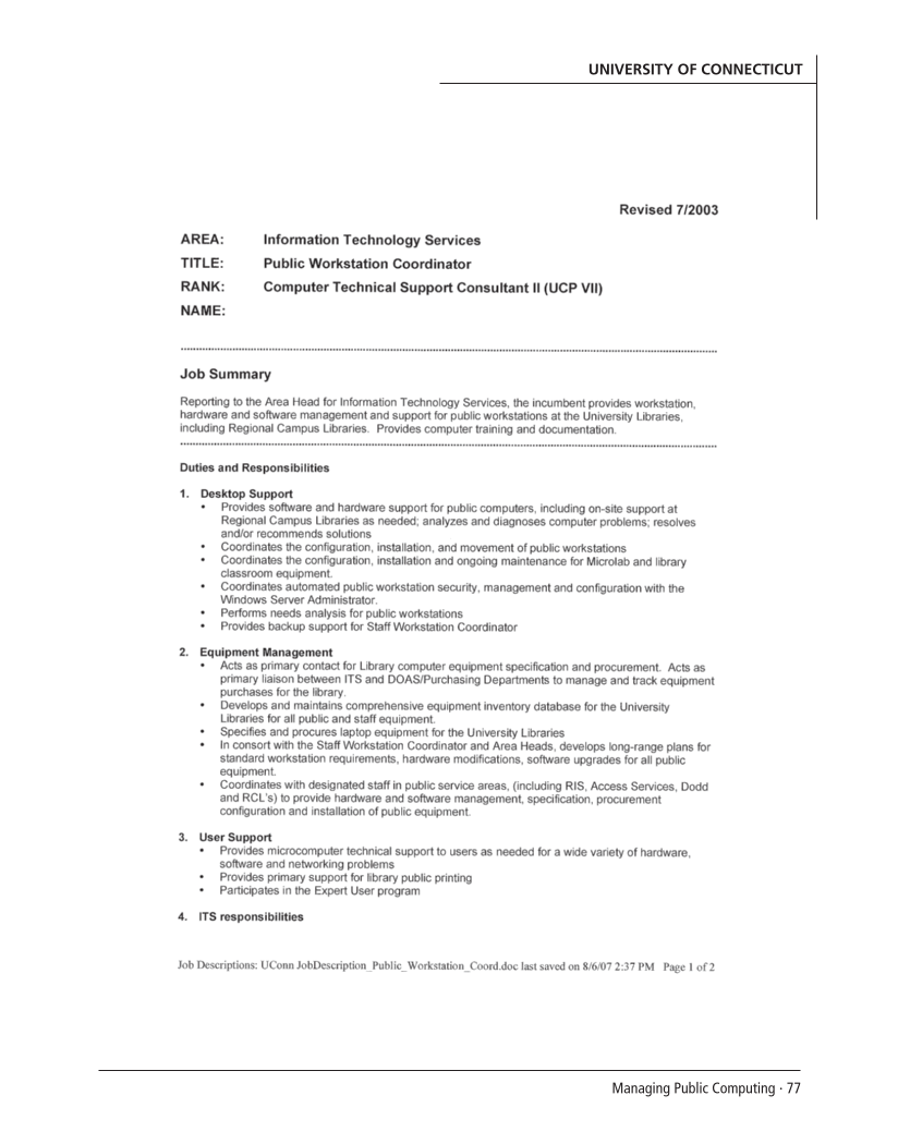SPEC Kit 302: Managing Public Computing (November 2007) page 77
