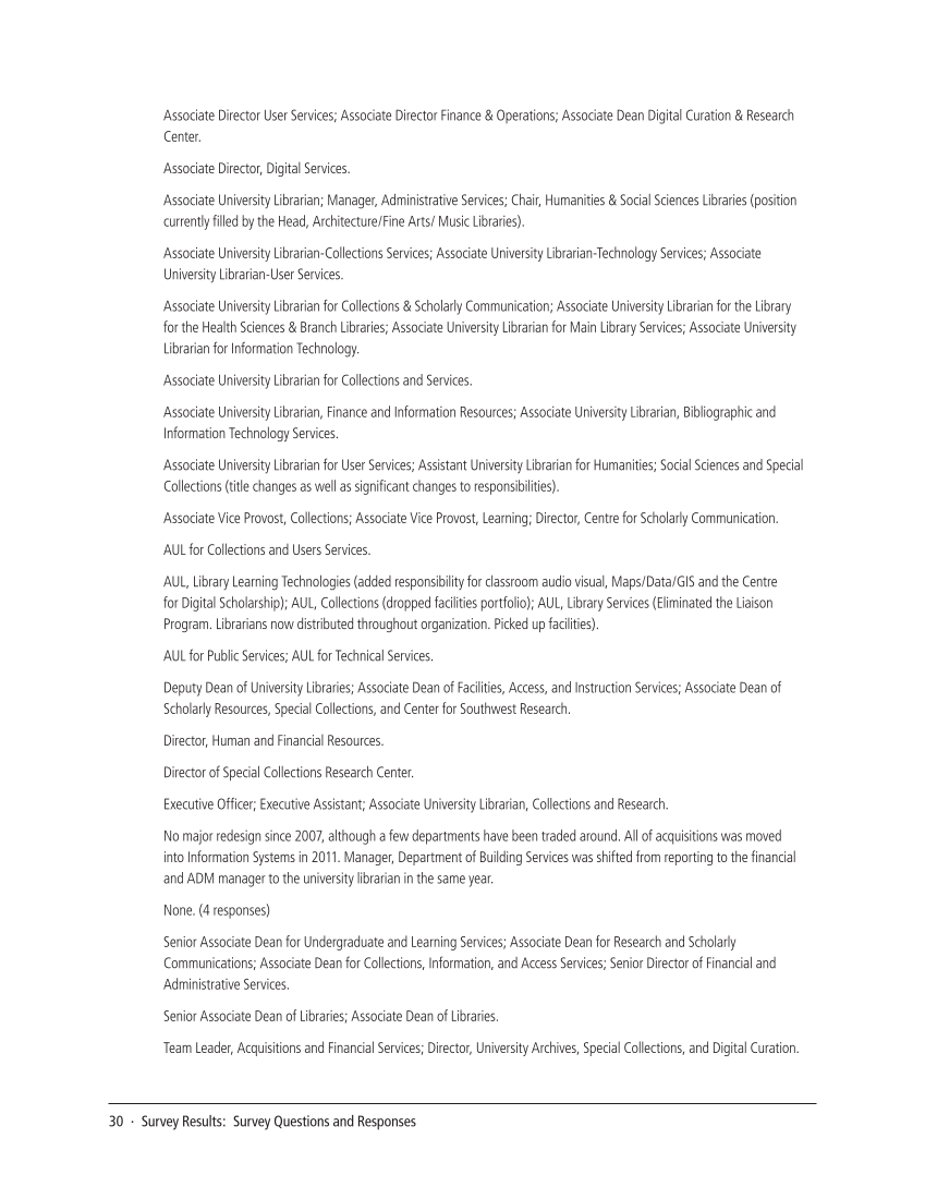 SPEC Kit 331: Changing Role of Senior Administrators (October 2012) page 30