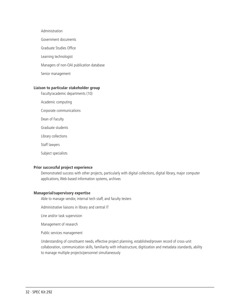 SPEC Kit 292: Institutional Repositories (July 2006) page 32