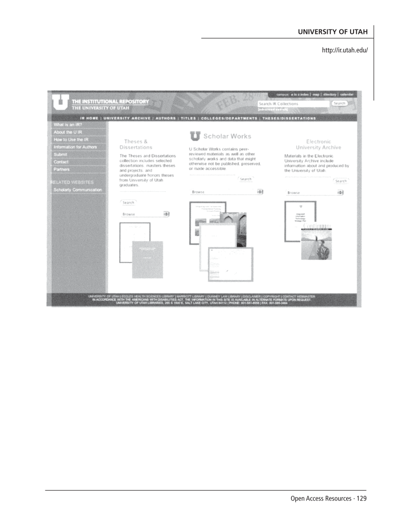 SPEC Kit 300: Open Access Resources (September 2007) page 129