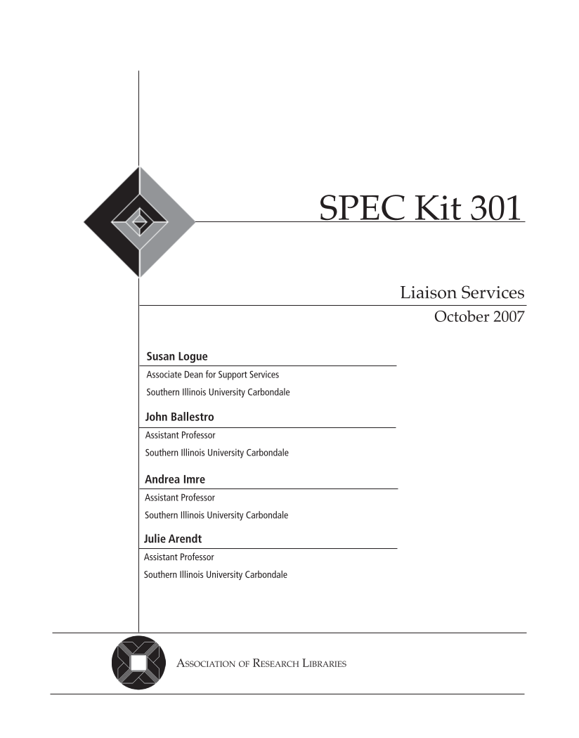 SPEC Kit 301: Liaison Services (October 2007) page 3