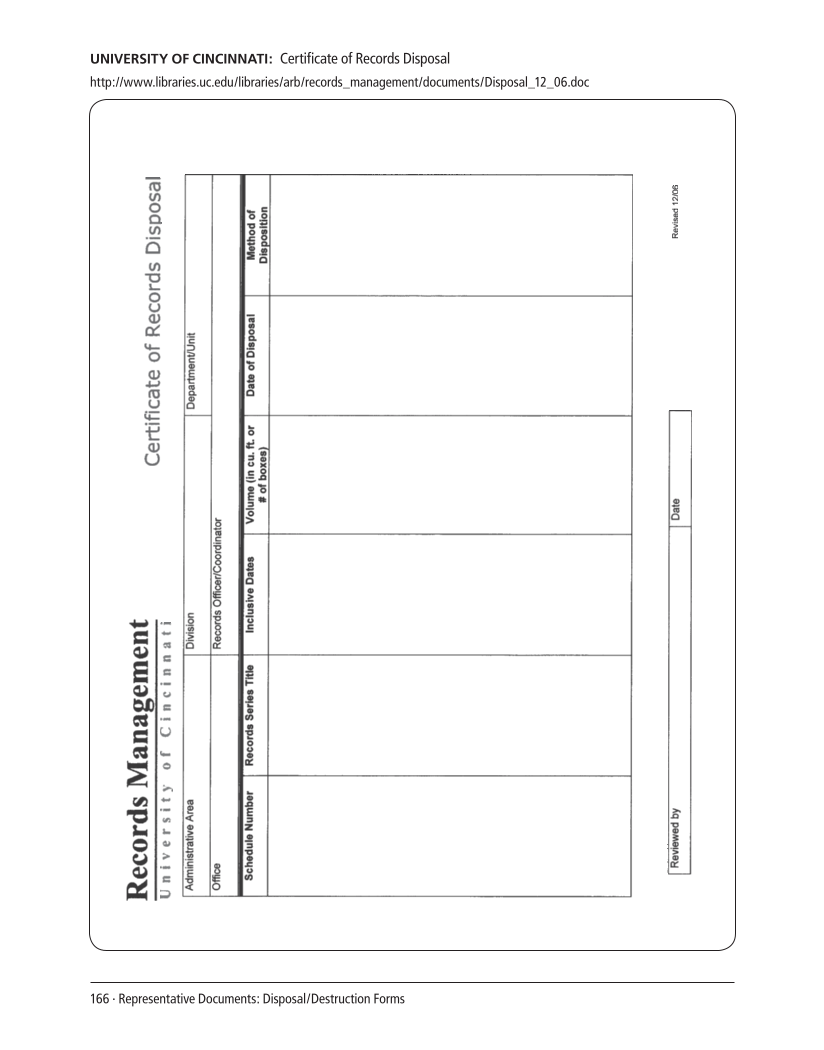 SPEC Kit 305: Records Management (August 2008) page 166