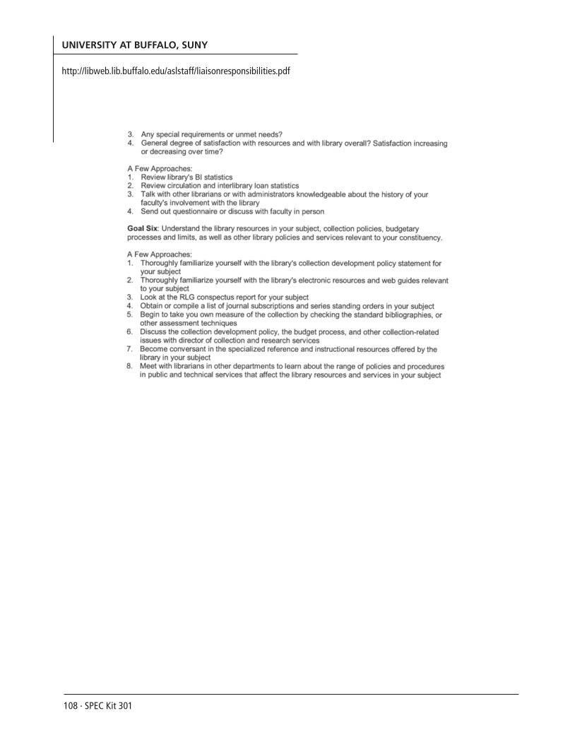 SPEC Kit 301: Liaison Services (October 2007) page 108