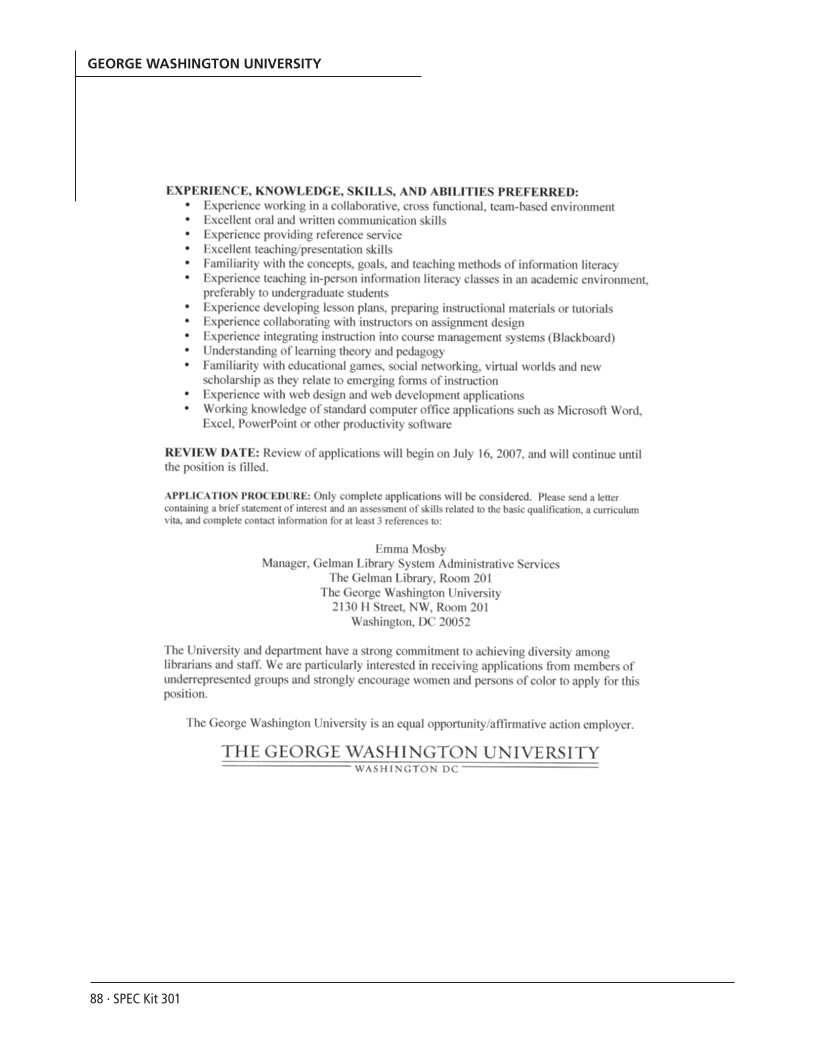 SPEC Kit 301: Liaison Services (October 2007) page 88