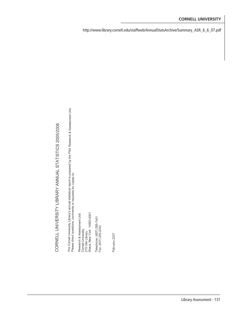 SPEC Kit 303: Library Assessment (December 2007) page 131