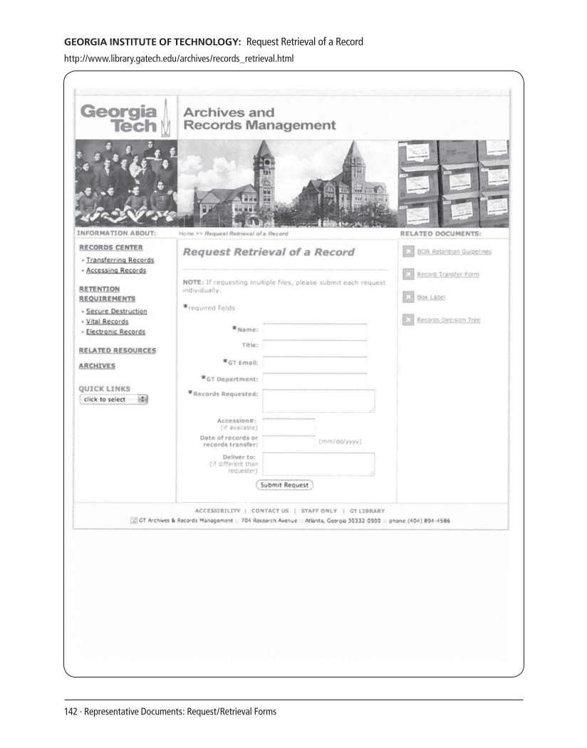 SPEC Kit 305: Records Management (August 2008) page 142