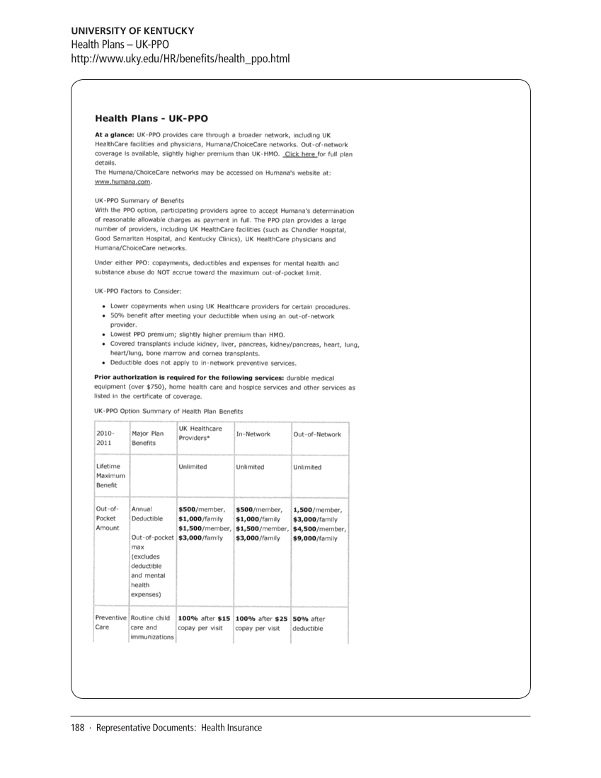 SPEC Kit 320: Core Benefits (November 2010) page 188