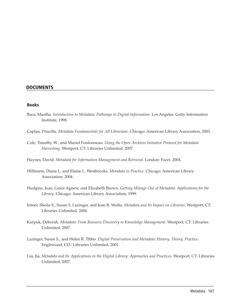 SPEC Kit 298: Metadata (July 2007) page 167