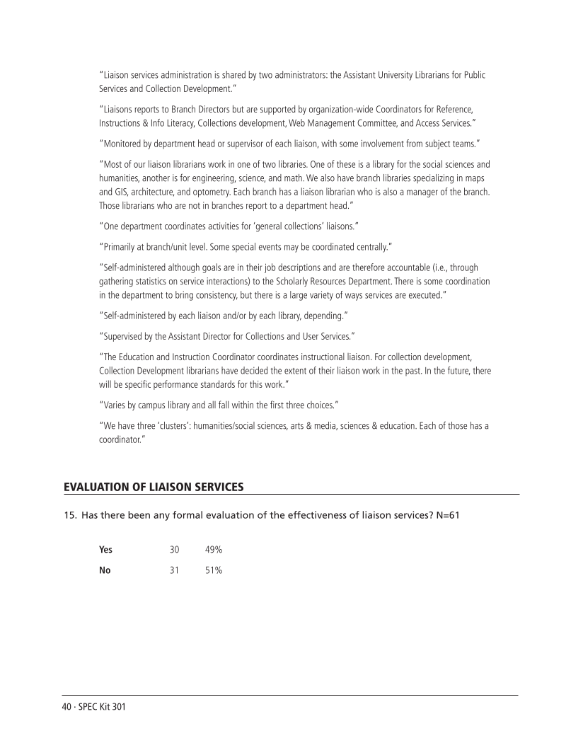 SPEC Kit 301: Liaison Services (October 2007) page 40